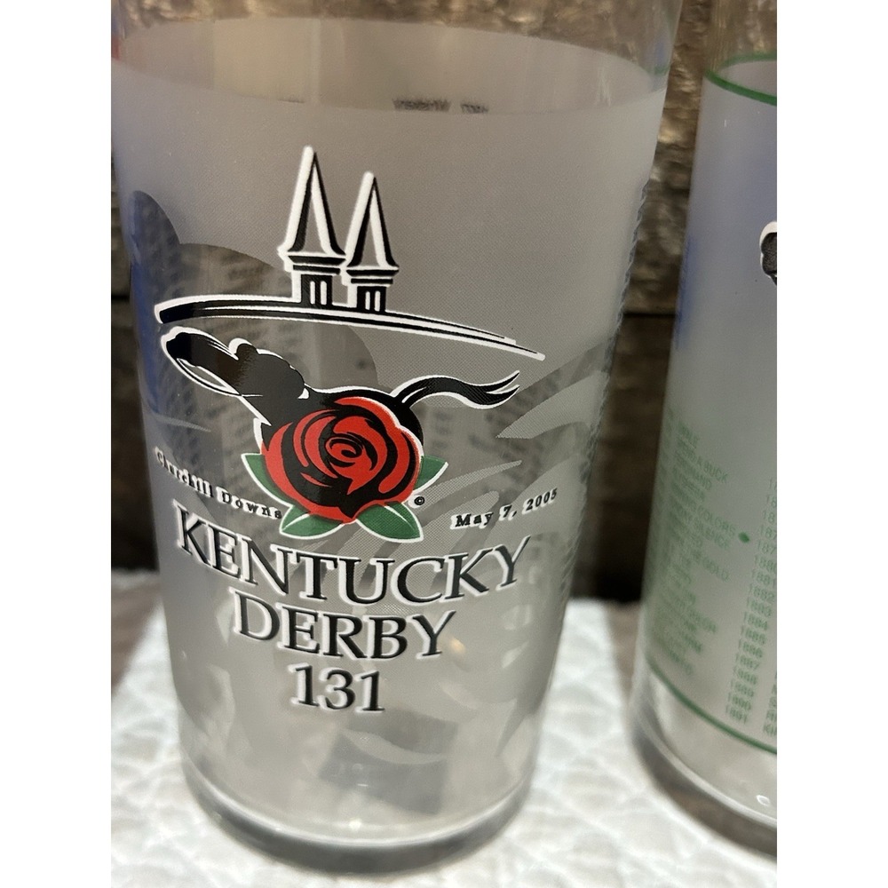 Lot of 6 Kentucky Derby Glasses 2015 2000 2010 - Picture 11 of 11